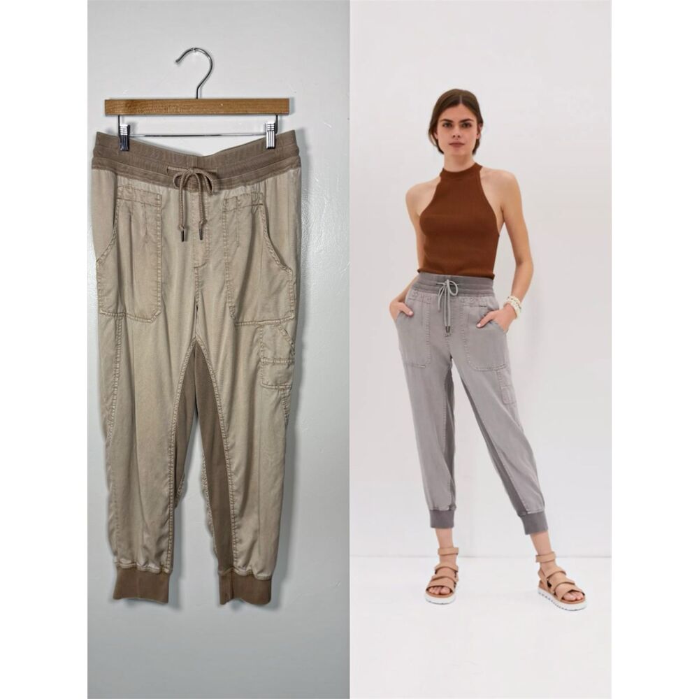 by Anthropologie The Nomad Jogger Pants Beige Size Medium Relaxed Lounge